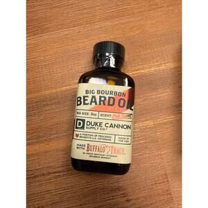 Big Bourbon Beard Oil Duke Cannon Supply Buffalo Trace Oak Barrel 3 oz NEW